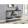 Monarch Specialties Accent Table - 48"L / Espresso / Black Metal Hall Console I 3582